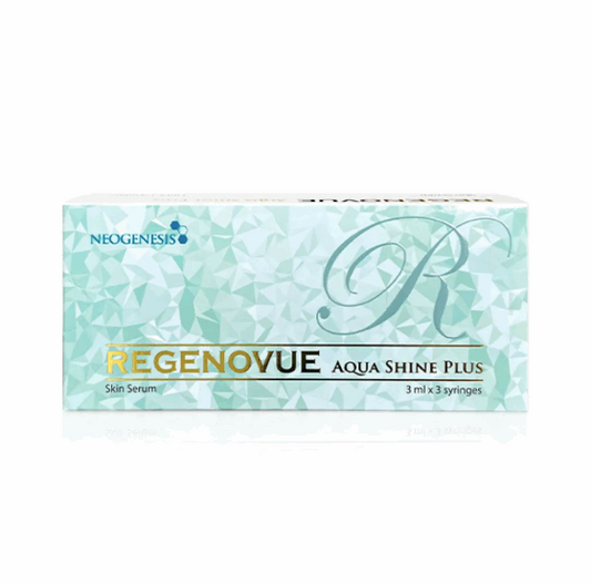 Neogenesis Regenovue Aqua Shine Plus 3ml 3 x syringes. UK wholesaler of professional aesthetics products buy bulk Regenovue Aqua Shine Plus for discounts