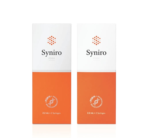 Syniro PDRN skin rejuvenation 2 x 2.2ml SYNIRO VI generation derma modulator based on modified partially stabilized hyaluronic acid. Aesthetics UK Wholesale